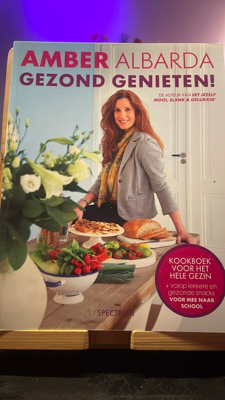 Amber Albarda - Gezond Genieten! Kookboek, Boeken, Hoofdgerechten, Ophalen of Verzenden, Zo goed als nieuw, Gezond koken