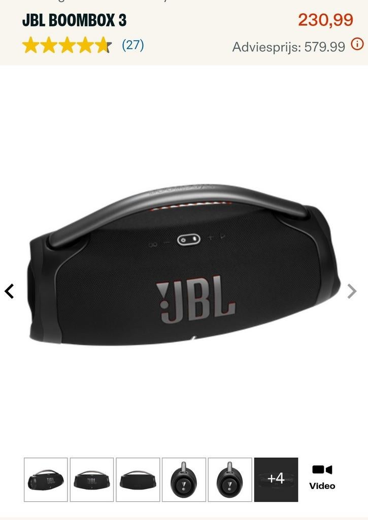 JBL Boombox 3  - (Nieuw), Ophalen of Verzenden, Nieuw, JBL