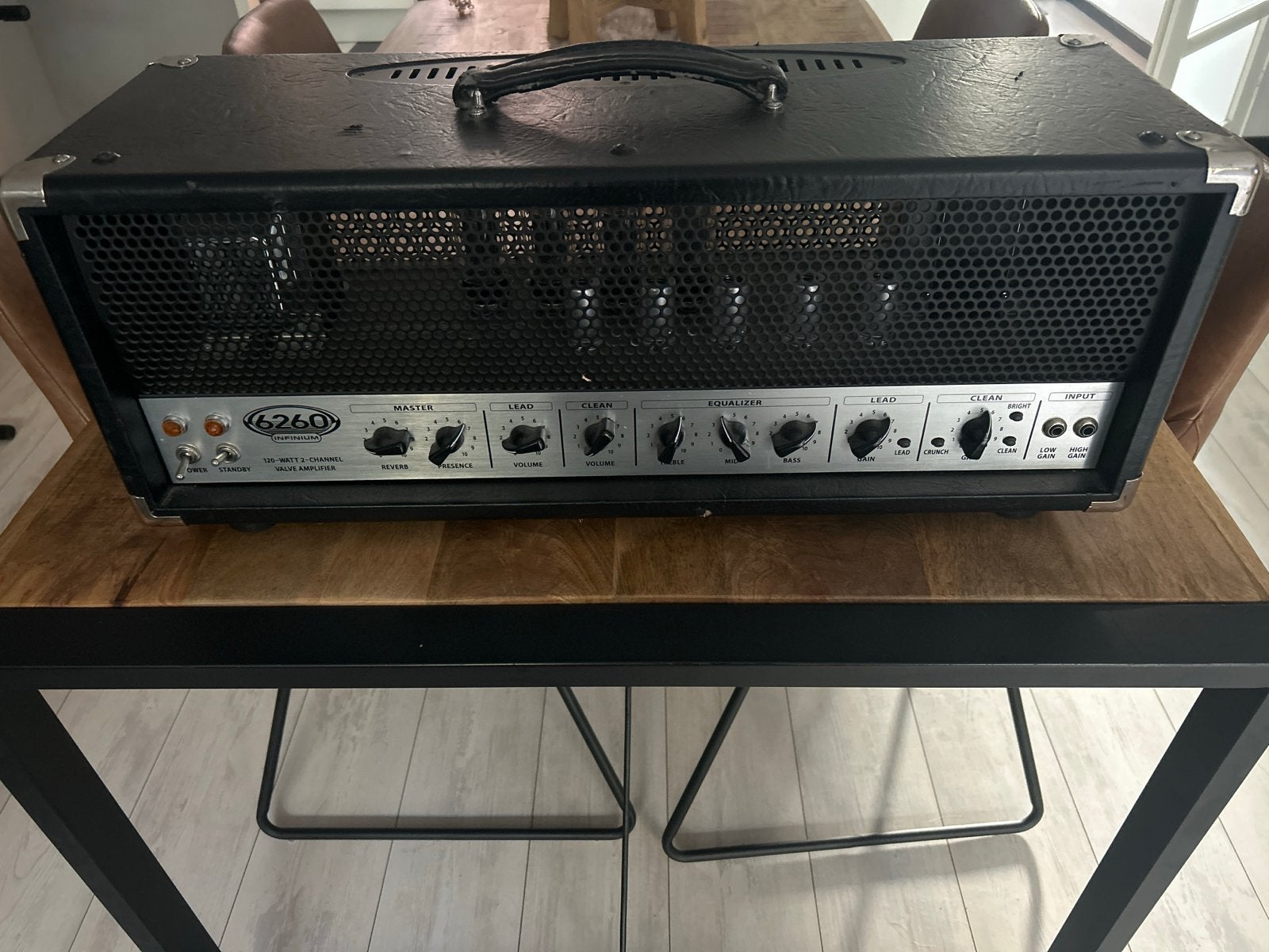 Bugera 6260 buizenversterker top - 120 watt, Muziek en Instrumenten, Ophalen, Gebruikt, Gitaar, 100 watt of meer