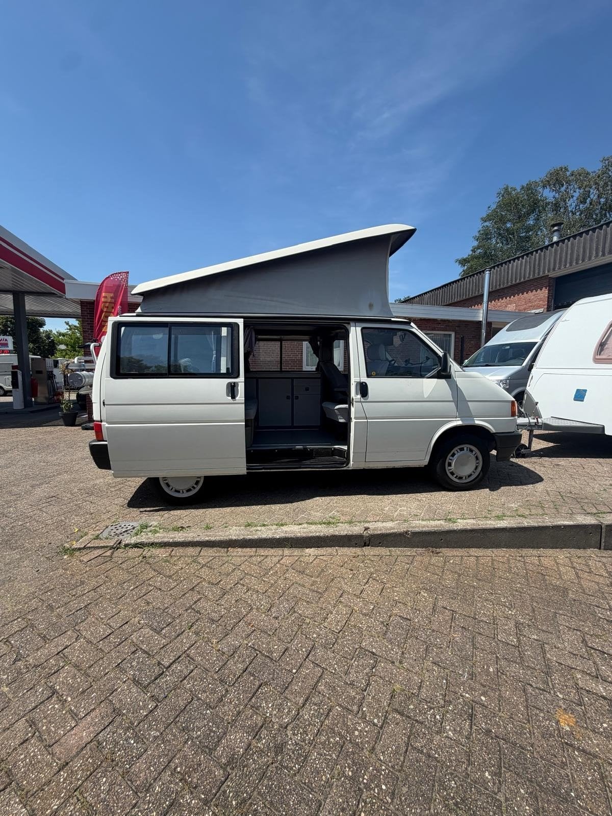 VW T4 California Hefdak 4 Slaapplaatsen Keuken Fietsendrager, Buscamper of Camperbus, Koelkast, Volkswagen, Particulier