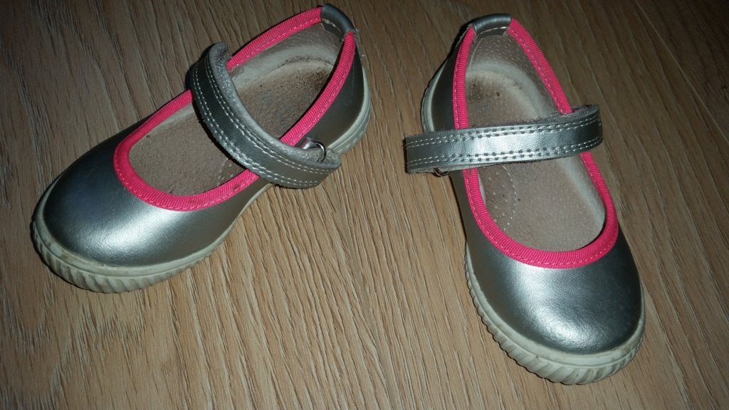 dr visser ballerina klittenband maat 21 zilver roze, Gebruikt, Overige typen, Ophalen of Verzenden, Meisje