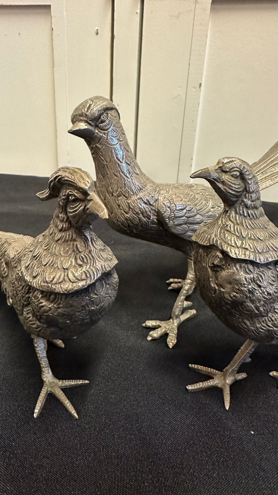 Vintage Metalen Fazanten Tafelstukken Zware Kwaliteit 3 x, Ophalen of Verzenden