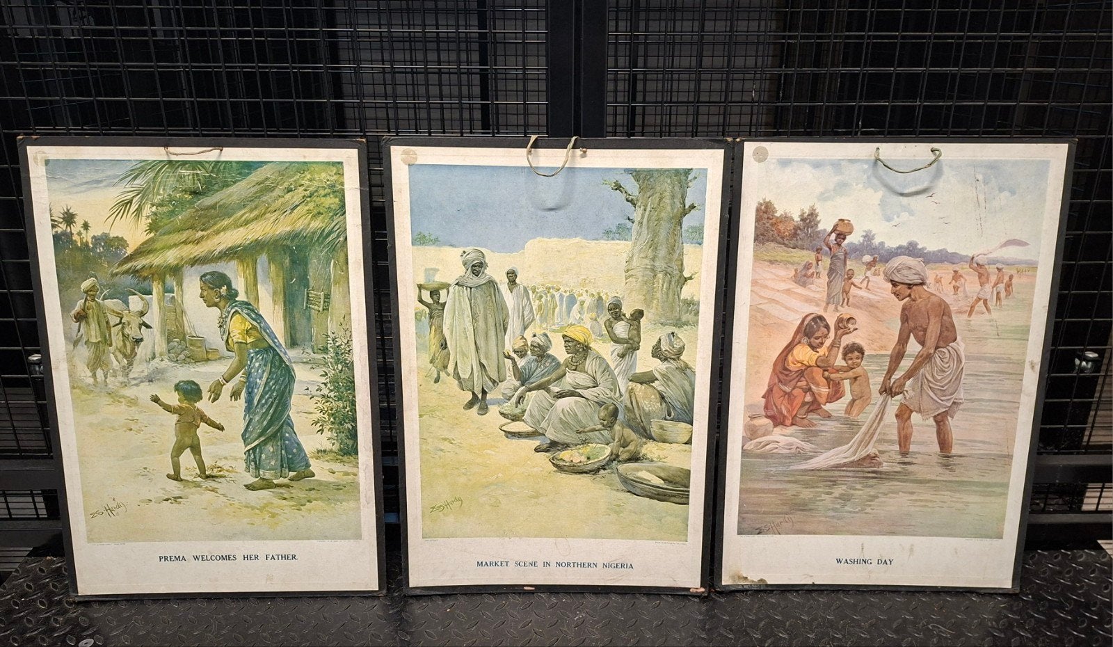 3 vintage etnografische schoolplaten schoolprent, Antiek en Kunst, Antiek | Schoolplaten, Ophalen, Geschiedenis