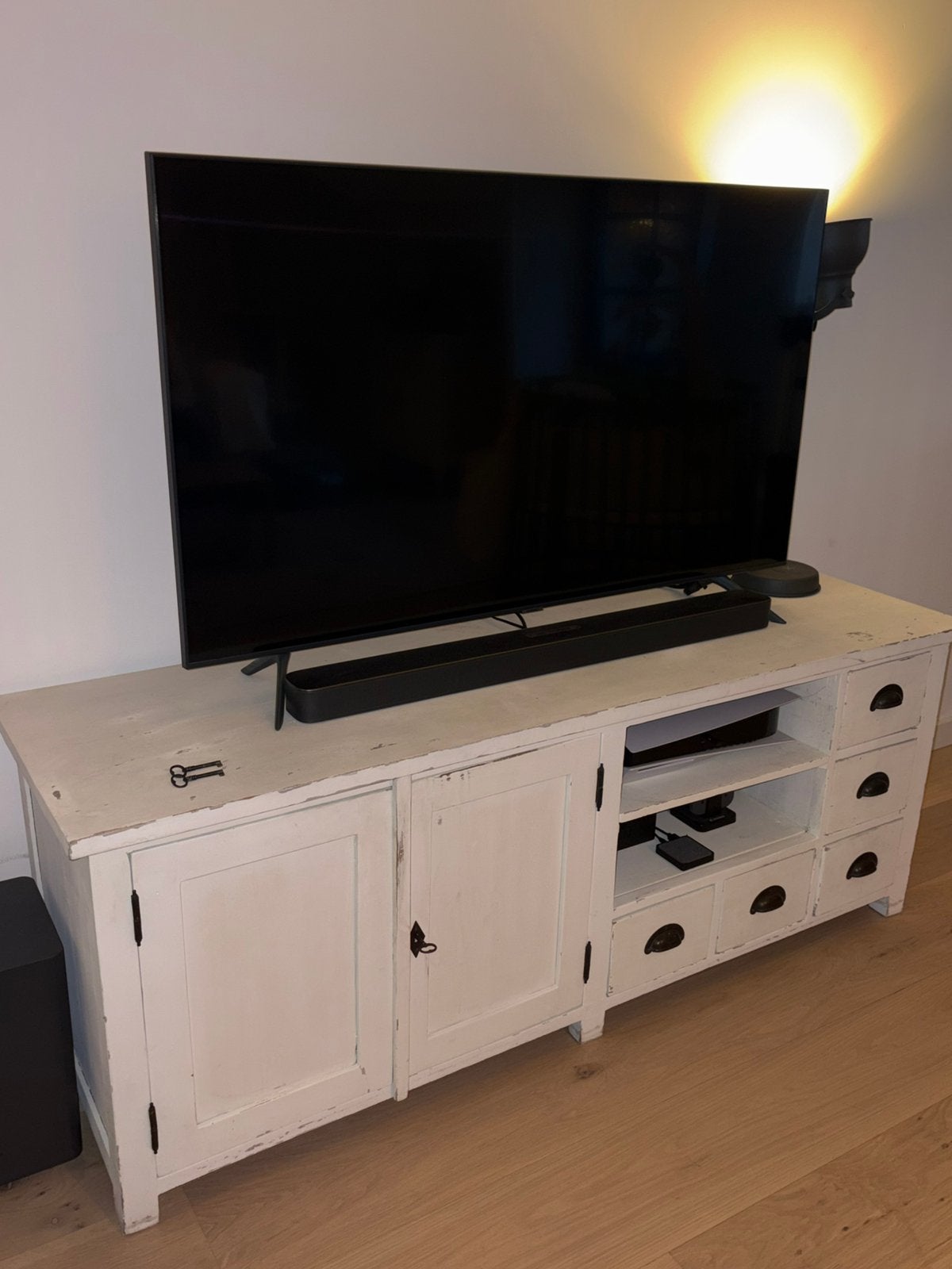 Mooi brocante tv meubel, Ophalen, Zo goed als nieuw, 25 tot 50 cm, Minder dan 100 cm