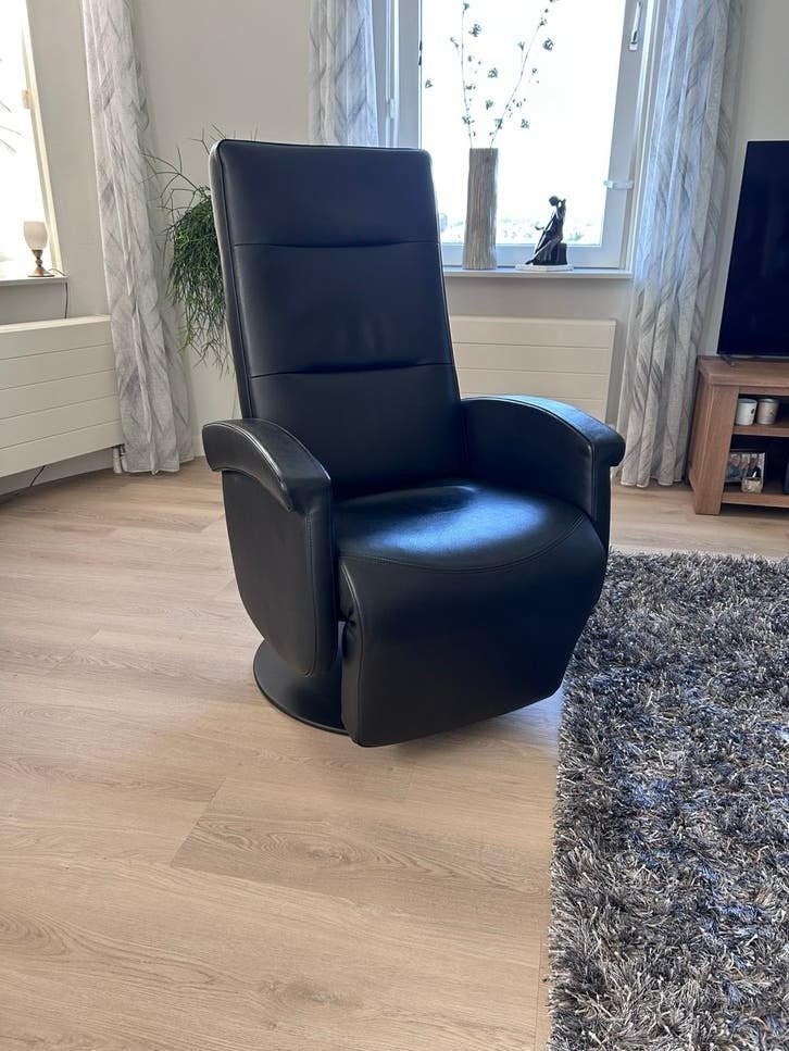 Relaxedstoel, Huis en Inrichting, Fauteuils, Ophalen, Zo goed als nieuw, 100 tot 125 cm, Leer