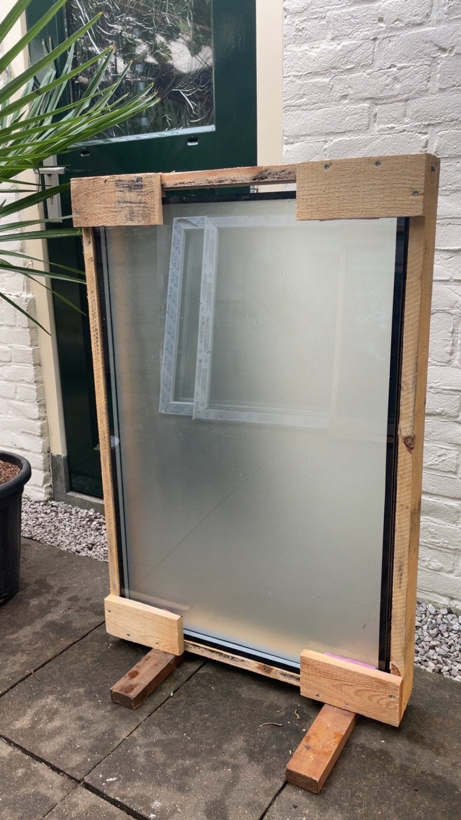 Nieuw HR++ Isolatieglas – 60 x 92 cm, Doe-het-zelf en Verbouw, Kunststof, Raamkozijn, Zo goed als nieuw, Ophalen