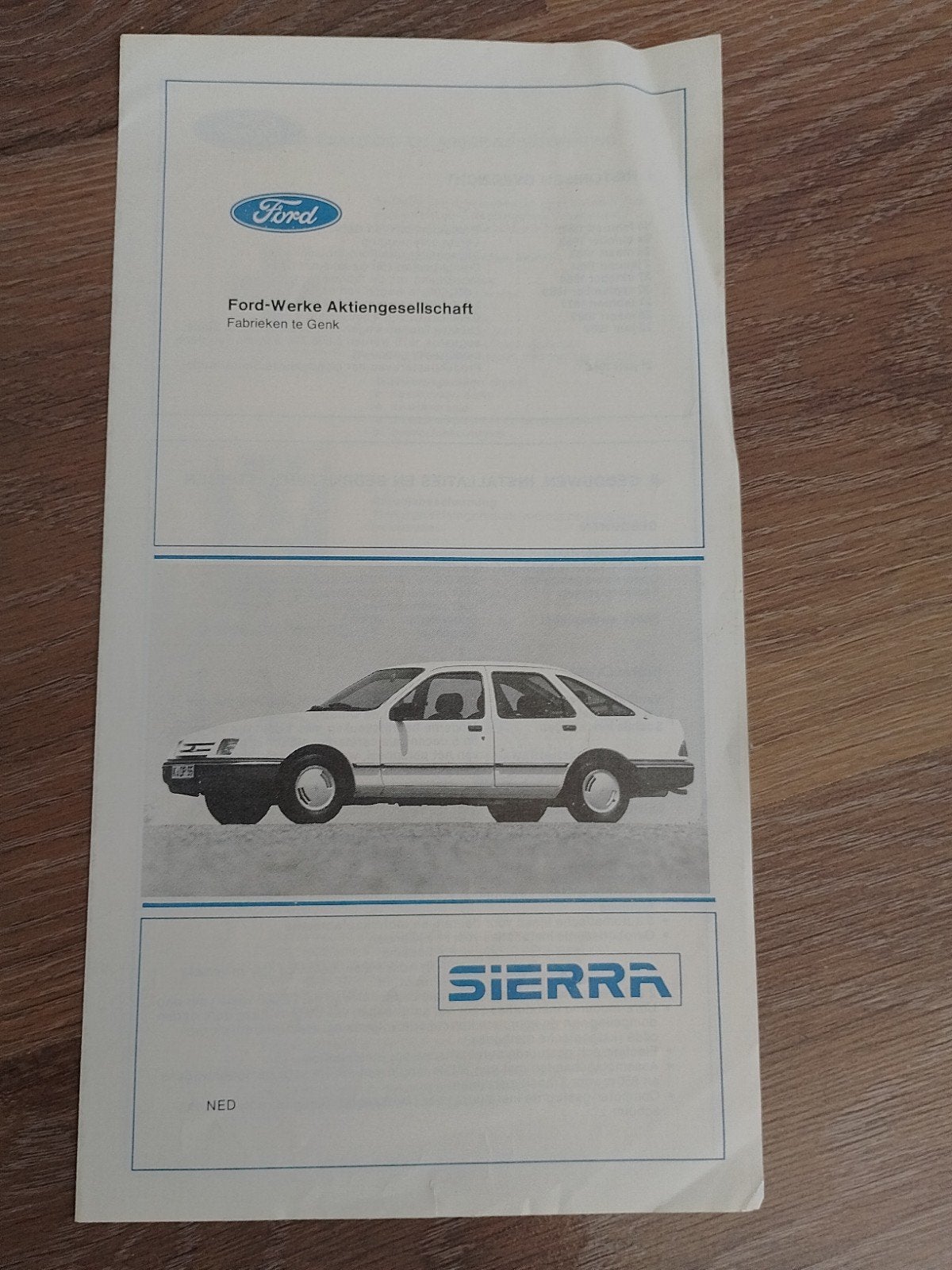 Ford Sierra en Transit fabriek Genk, België, Ophalen of Verzenden, Zo goed als nieuw, Ford