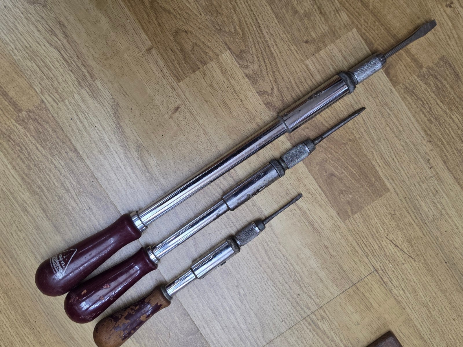 Set van 3 Stanley pompschroevendraaiers, Ophalen of Verzenden, Gebruikt, Schroevendraaier, Stanley