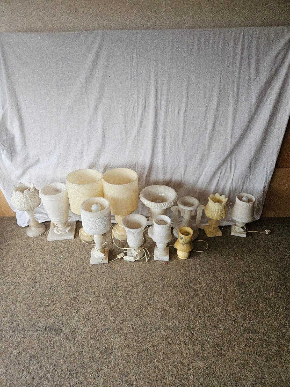 Diverse Albasten Lampen Collectie, Antiek en Kunst, Ophalen