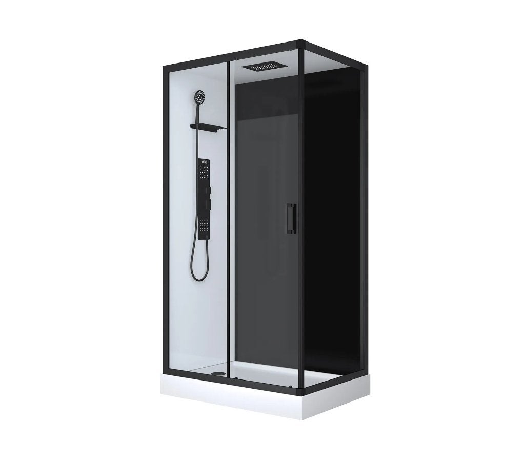 Aurlane Pozzy complete douchecabine 110x80 cm mat zwart, Ophalen of Verzenden, Nieuw, Glas, Douche