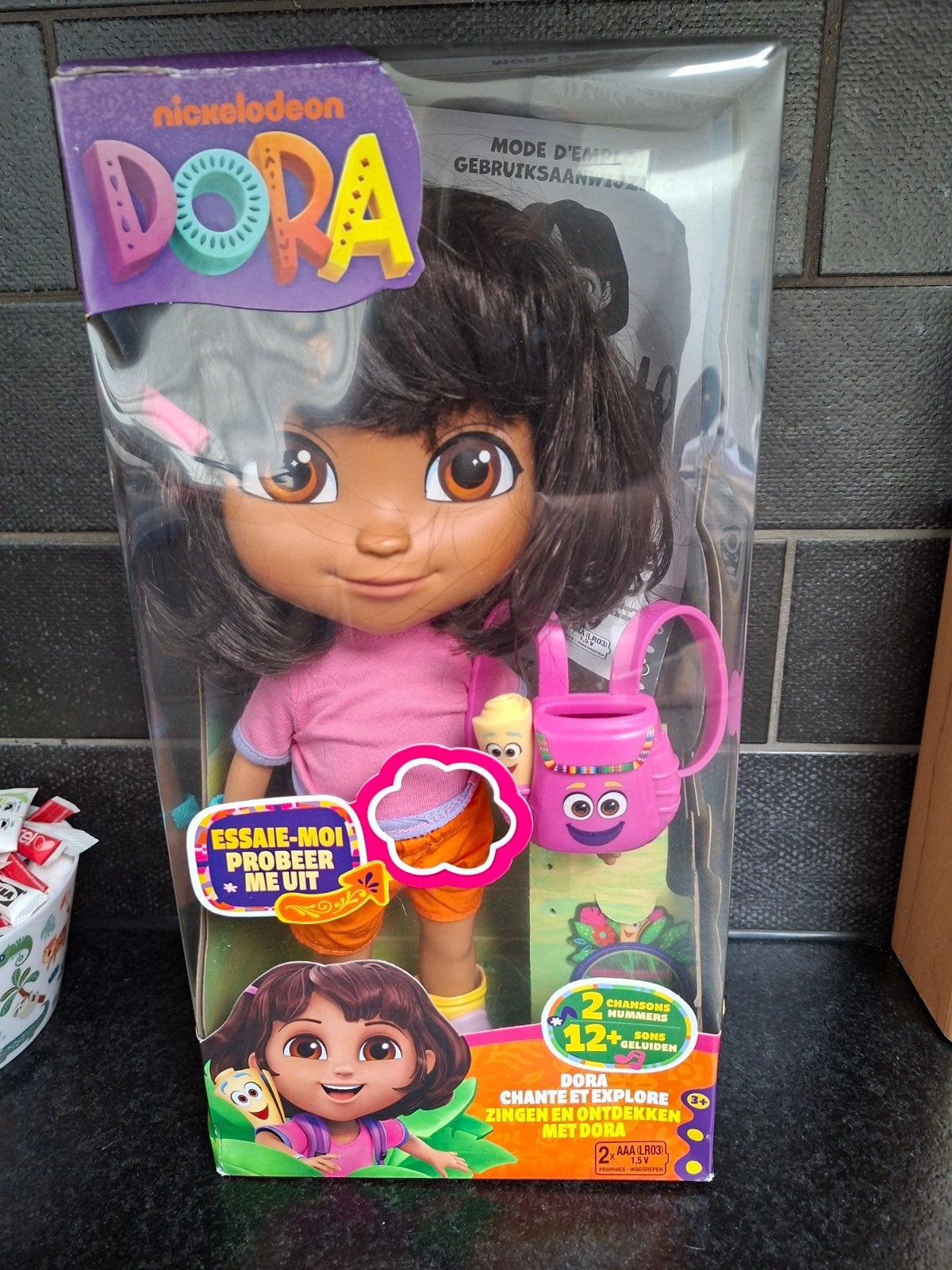 Dora pop 30cm met geluid - Nickelodeon, Ophalen of Verzenden, Zo goed als nieuw, Overige typen