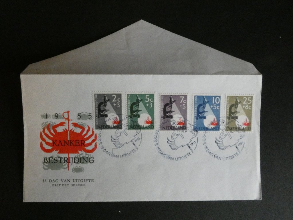 eerste dag enveloppen FDC e 23 Kankerbestrijding, Ophalen of Verzenden, Onbeschreven, Nederland