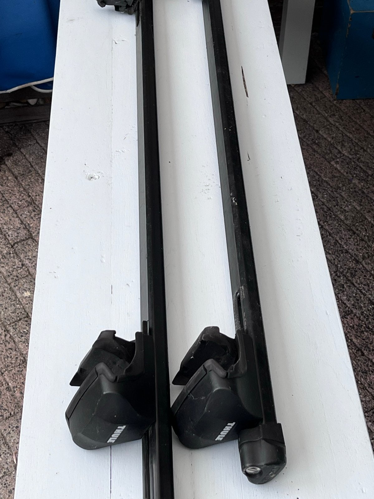 Thule dakdragers met slot en sleutels, Auto diversen, Dakdragers, Ophalen, Gebruikt