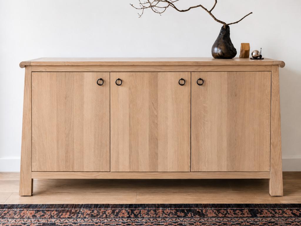 Tikamoon Volute - Massief eiken buffetkast 181x100x47, Ophalen, 150 tot 200 cm, Zo goed als nieuw, 150 tot 200 cm