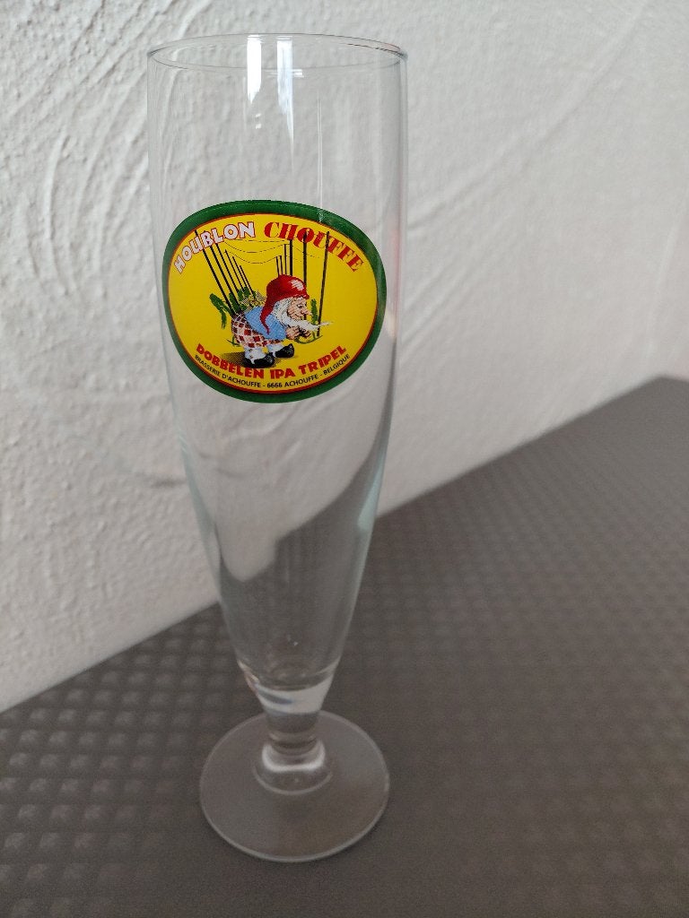 Houblon Chouffe glas, Ophalen of Verzenden, Zo goed als nieuw, Glas of Glazen, Overige merken
