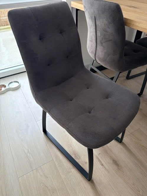4 haco eetkamer stoelen grijs, Huis en Inrichting, Stoelen, Ophalen, Kunststof, Gebruikt, Vier