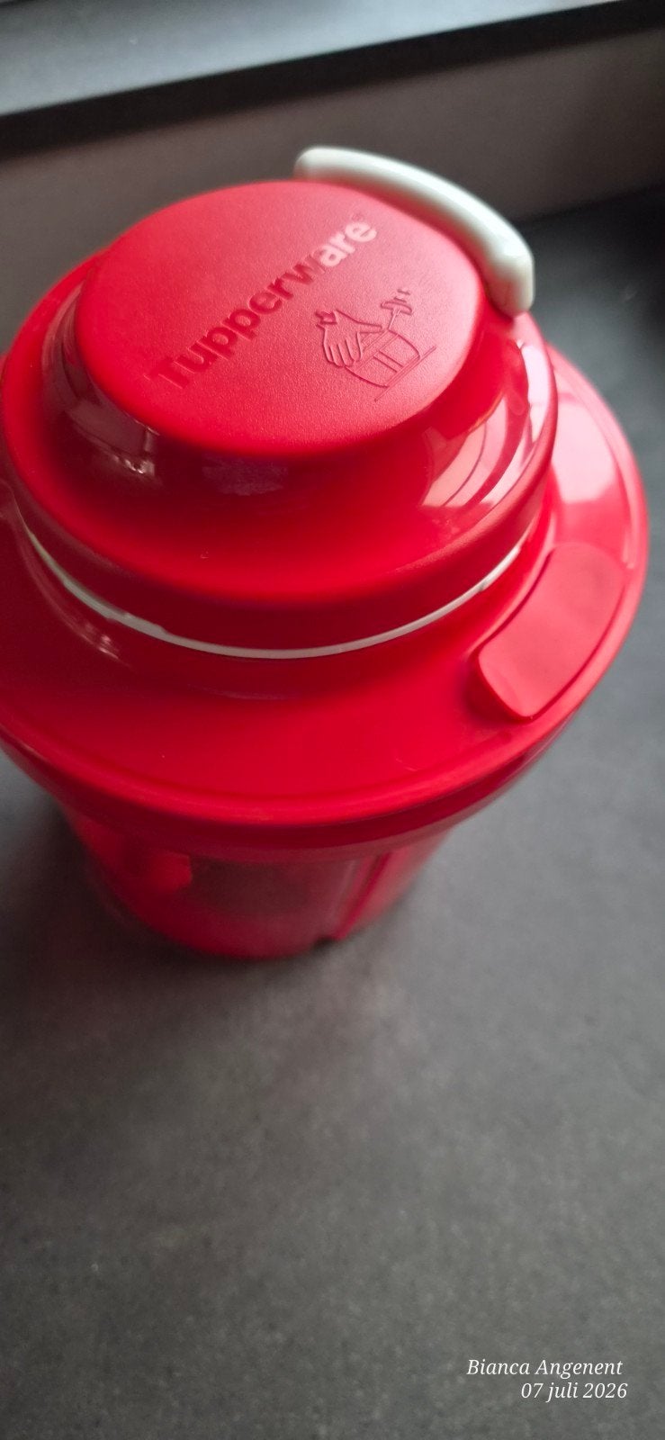 Tupperware Quick Chef Rood - Zo goed als nieuw, Overige typen, Ophalen of Verzenden, Zo goed als nieuw, Met deksel