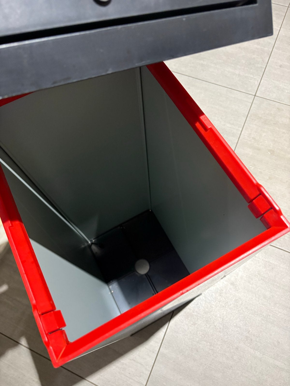 Hailo Big Box Quick 60L RVS Prullenbak met Zwart Deksel, Ophalen, 50 – 75, Gebruikt, 40 liter of meer