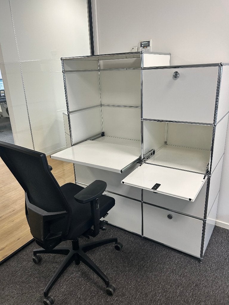 USM Haller bureau kast room devider wit chroom, Ophalen, Gebruikt, Nvt, Nvt