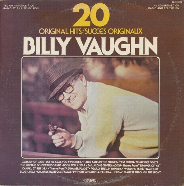 LP - Billy Vaughn ‎– 20 Original Hits - 20 Succes Orginaux, LP, Gebruikt, Pop, Ophalen of Verzenden