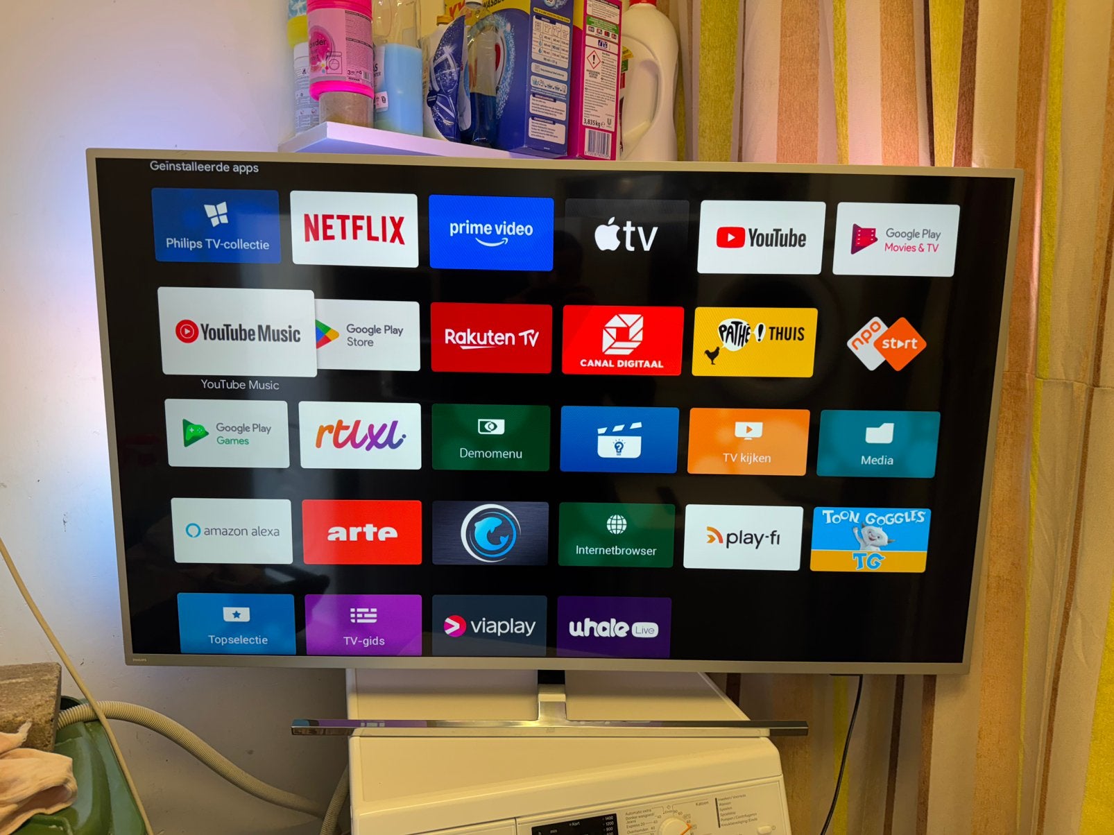147cm UHD Smart tv Philips One | Met Ambilight Verlichting, Ophalen, Philips, 50 Hz, 100 cm of meer