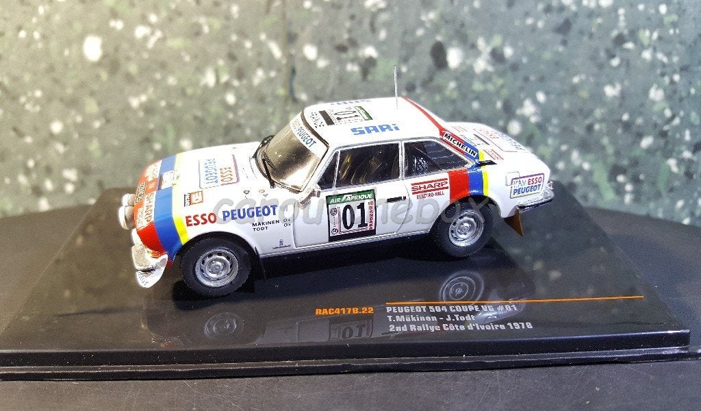 Peugeot 504 coupe V6 #01 1978 wit 1/43 Ixo V823, Verzenden, Nieuw, Auto, Overige merken