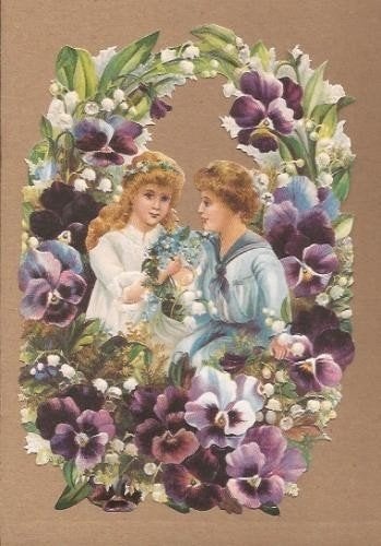 Kindjes in Viooltjes poezieplaatjes 5133, Verzamelen, Ophalen of Verzenden