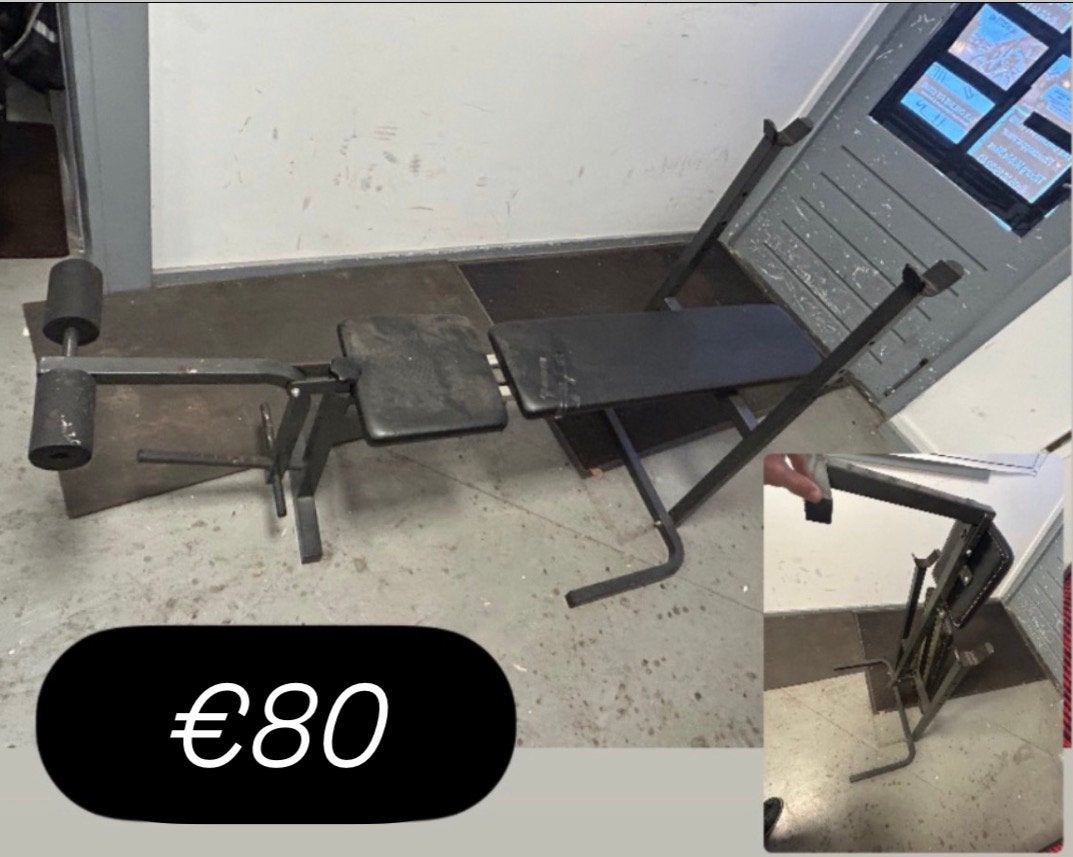 Halterbank/halterstang /schijf gewichten/ kracht apparaat, Tuin en Terras, Ophalen of Verzenden, Gebruikt