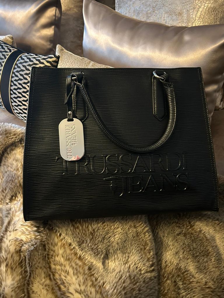 Super leuke zwarte handtas van Trussardi Jeans NIEUW, Ophalen of Verzenden, Zo goed als nieuw, Zwart, Handtas