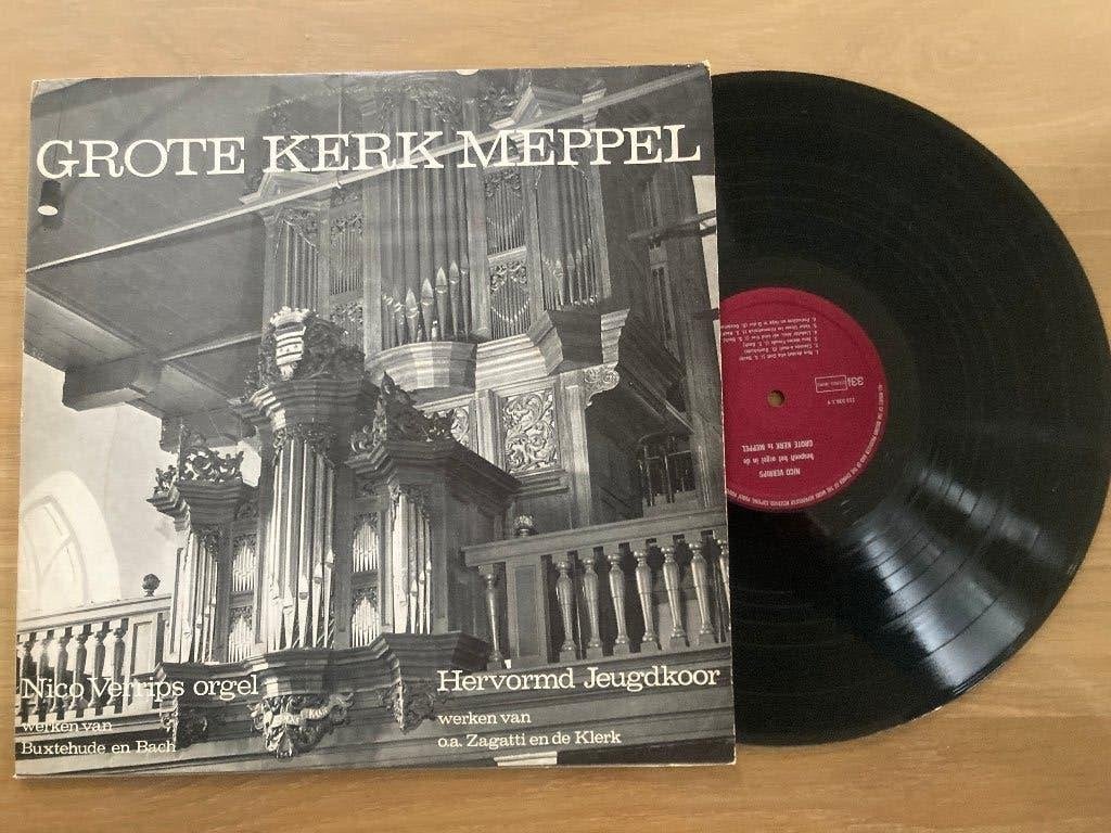 Grote Kerk Meppel - Orgel & koor LP (Buxtehude en Bach), LP, Ophalen of Verzenden, Zo goed als nieuw, 12 inch