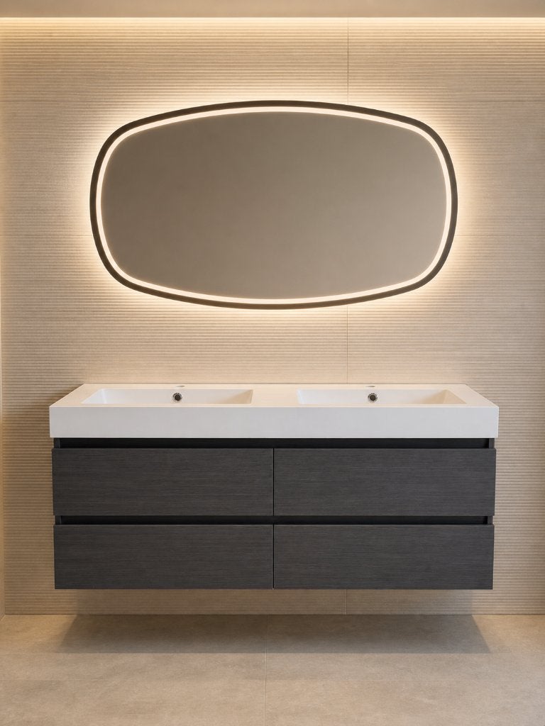 Badkamermeubel 140cm Black Diamond van €2355 nu €850 NEW!, Brauer, 100 tot 150 cm, Ophalen of Verzenden, Minder dan 100 cm
