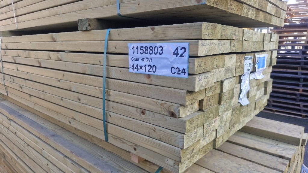Spotgoedkope balken en rabat geïmpregneerd, Doe-het-zelf en Verbouw, 25 tot 50 mm, Nieuw, Plank, 300 cm of meer