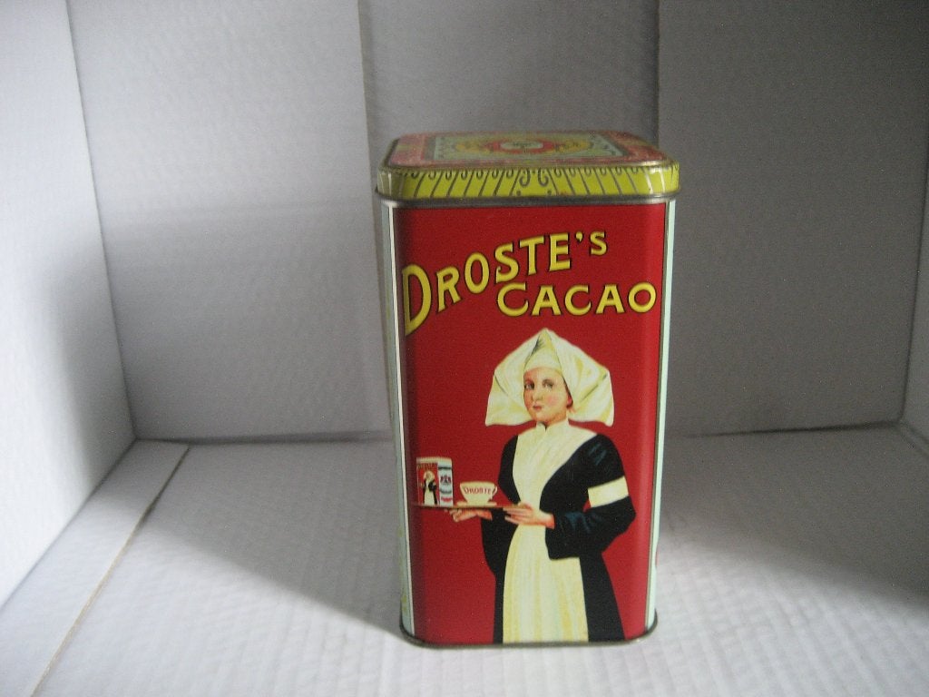 Droste Blik cacao 15,5 cm hoog, Verzamelen, Ophalen of Verzenden, Gebruikt, Overige, Droste