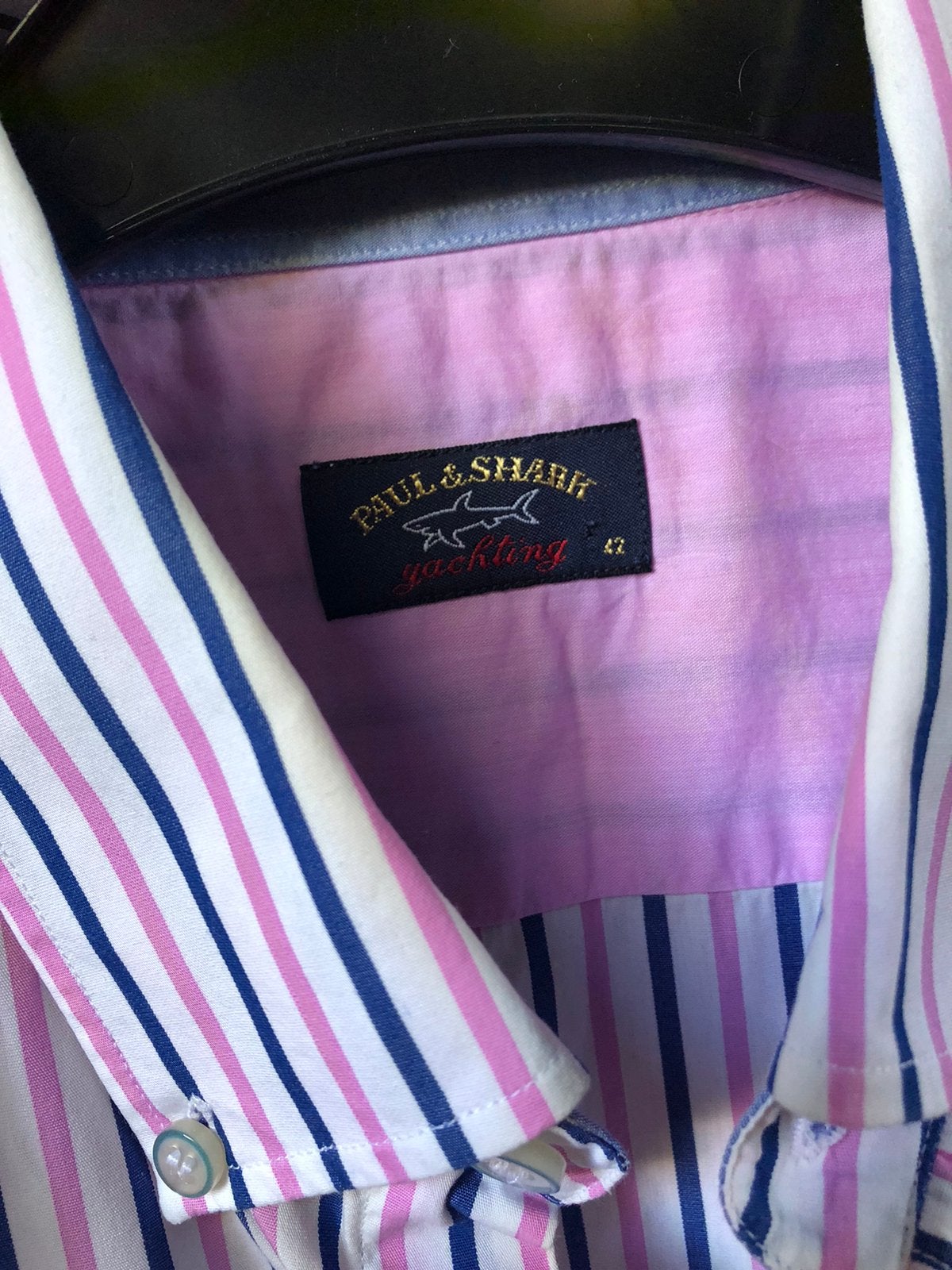 Paul & Shark gestreept overhemd - Halswijdte 41, Kleding | Heren, Ophalen of Verzenden, Zo goed als nieuw, Paars, Halswijdte 41/42 (L)