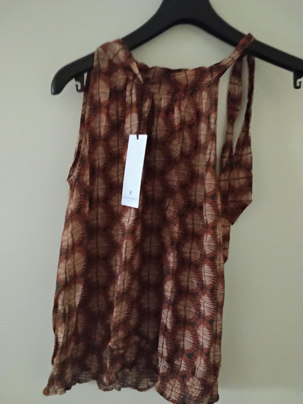 blouse top mouwloos nieuw Xandres 38 bruintinten, Ophalen of Verzenden, Nieuw, Zonder mouw