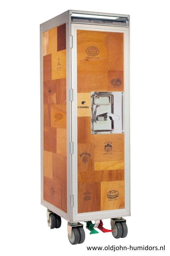 ADORINI TROLLEY KABINET HUMIDOR  CUBA – UNIEK EXEMPLAAR h205, Ophalen of Verzenden, Nieuw, Tabaksdoos of Verpakking