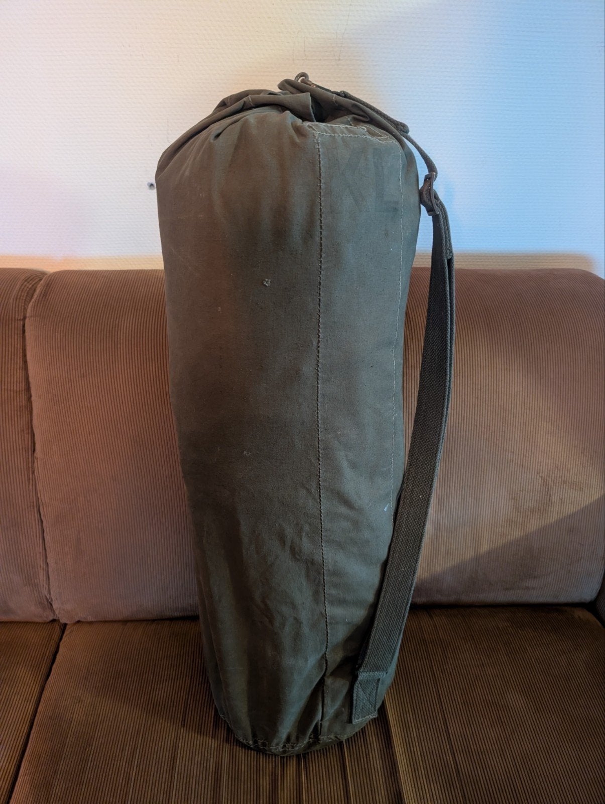 Vintage Leger Slaapzak met Draagtas - Groen, Ophalen
