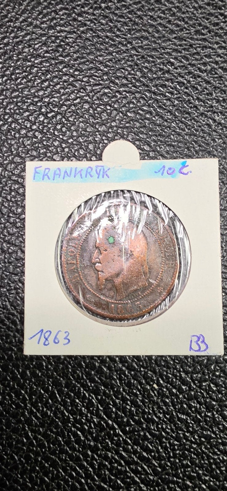 Frankrijk 10 centimes 1863 BB, Ophalen of Verzenden, Frankrijk