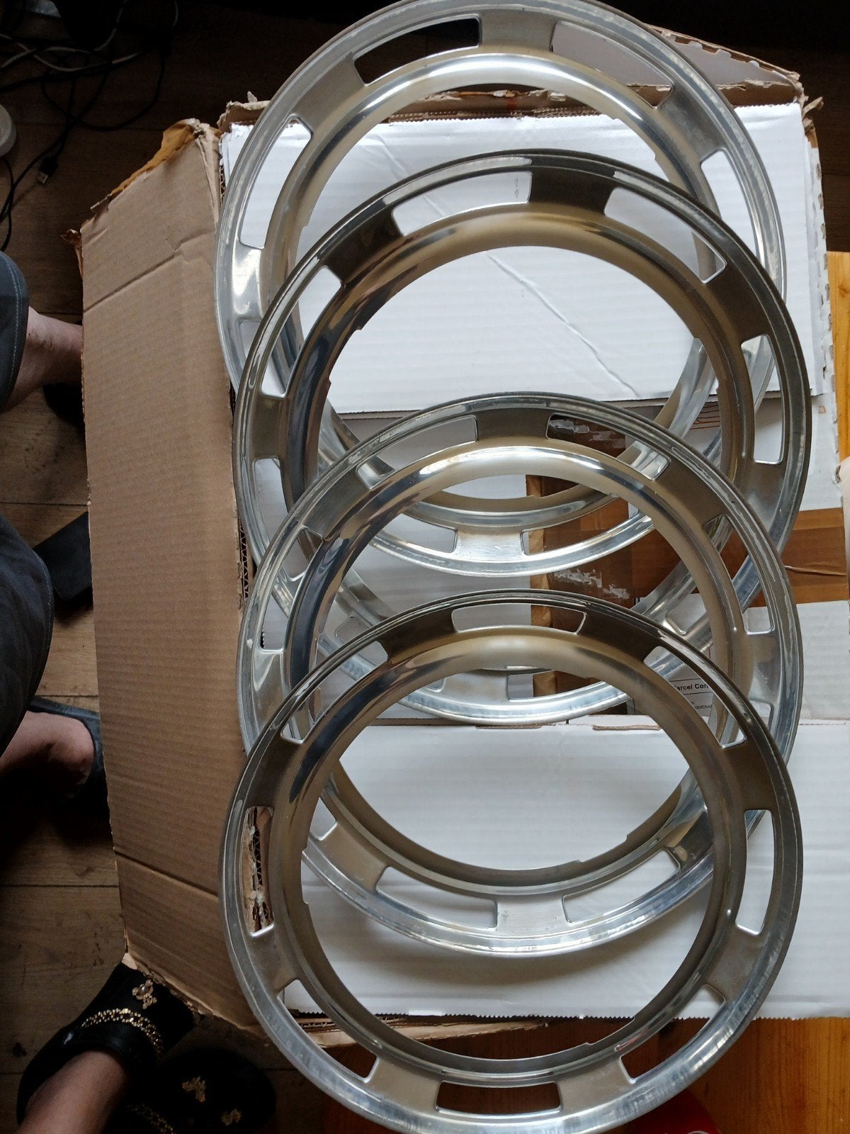 Set van 4 hele nette sier ringen 14inch, Auto diversen, Wieldoppen, Gebruikt, Ophalen of Verzenden