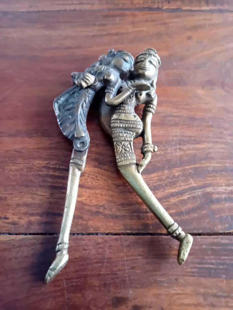 Antieke Indiase Betel Notenkraker - Messing Beeldje, Ophalen
