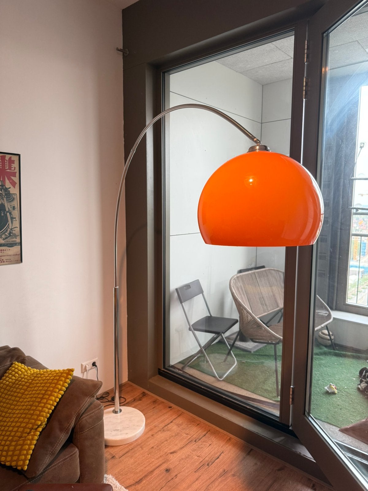 Oranje booglamp, Ophalen, E27 (groot), Zo goed als nieuw, Metaal