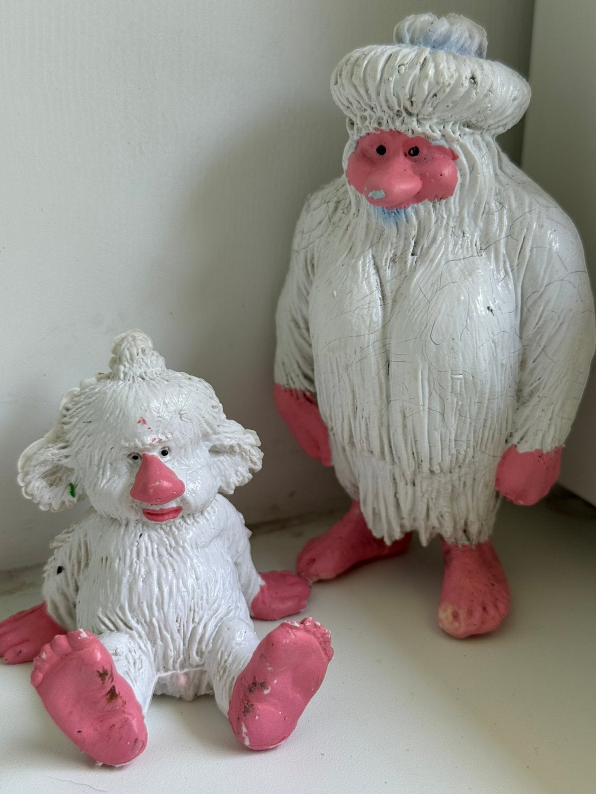 Vintage David de Kabouter Yeti trollen 2x, Verzamelen, Verzenden, Gebruikt