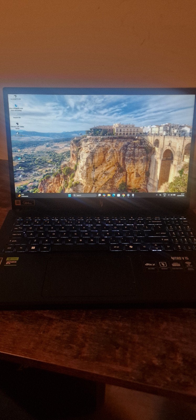 Acer Nitro V15 4060 laptop, Ophalen, Met videokaart, AMD Ryzen 7 7735HS, Zo goed als nieuw
