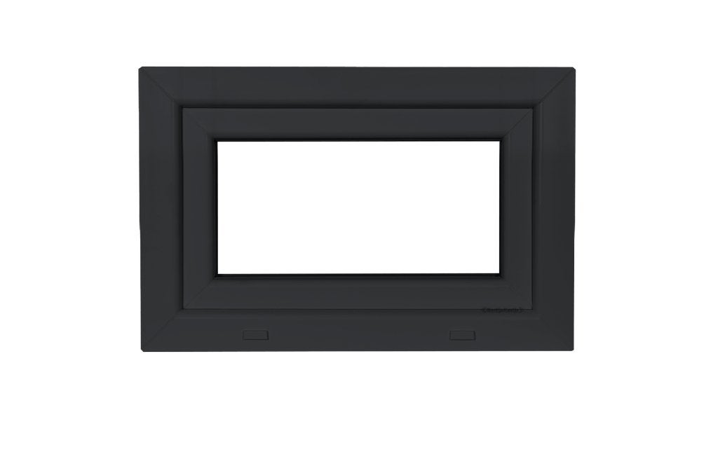 Kunststof Kozijn Kiep B60 H40cm Mat Zwart, Niet ingevuld, Kunststof, Raamkozijn, Niet ingevuld