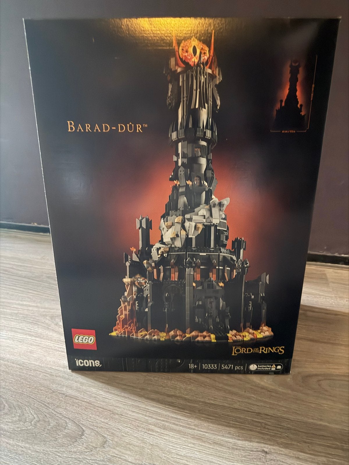 Lego Icons Lord of the Rings Barad-dûr 10333 Nieuw/Sealed, Overige thema's, Lego, Compleet, Ophalen of Verzenden
