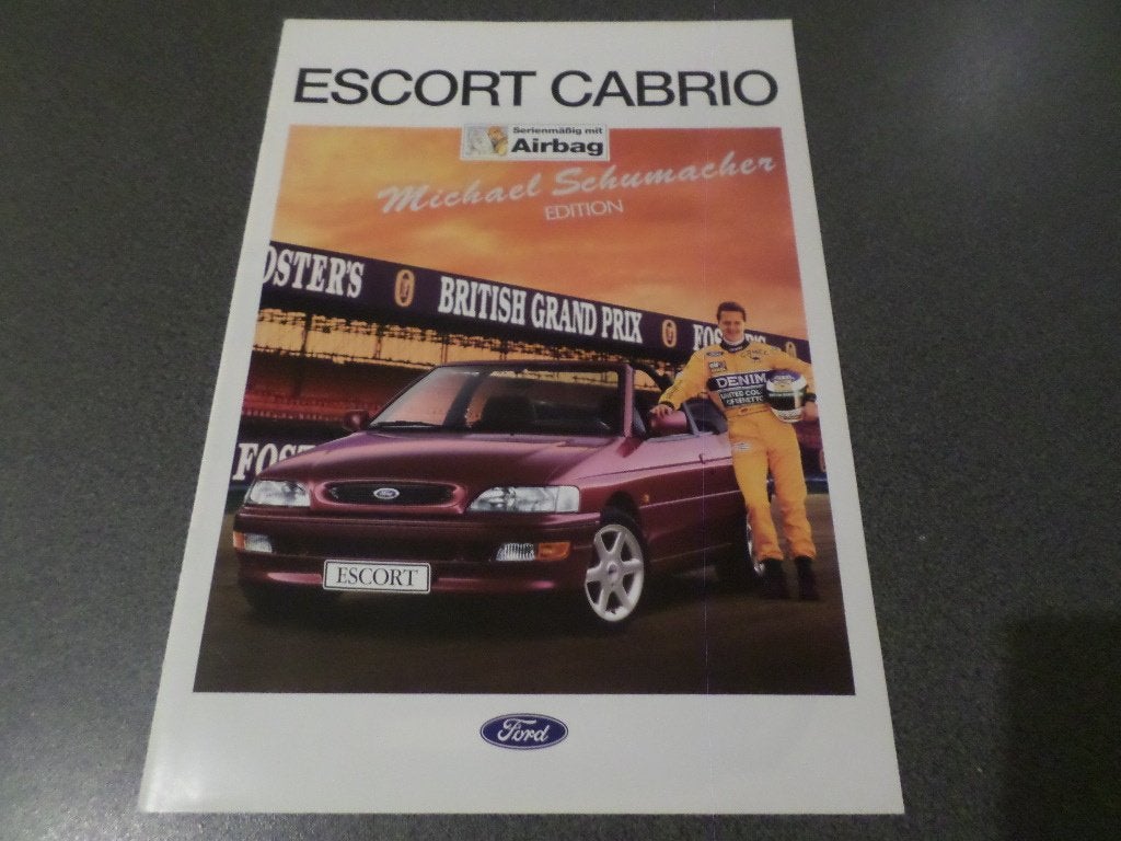Ford Escort Cabrio Schumacher Edition Brochure, Ophalen of Verzenden, Zo goed als nieuw, Ford