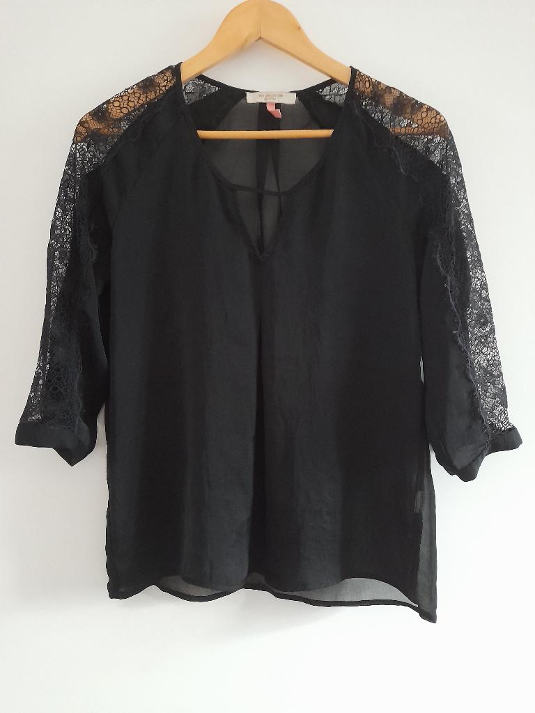 Bershka blouse maat l, Zwart, Maat 42/44 (L), Gedragen, Bershka
