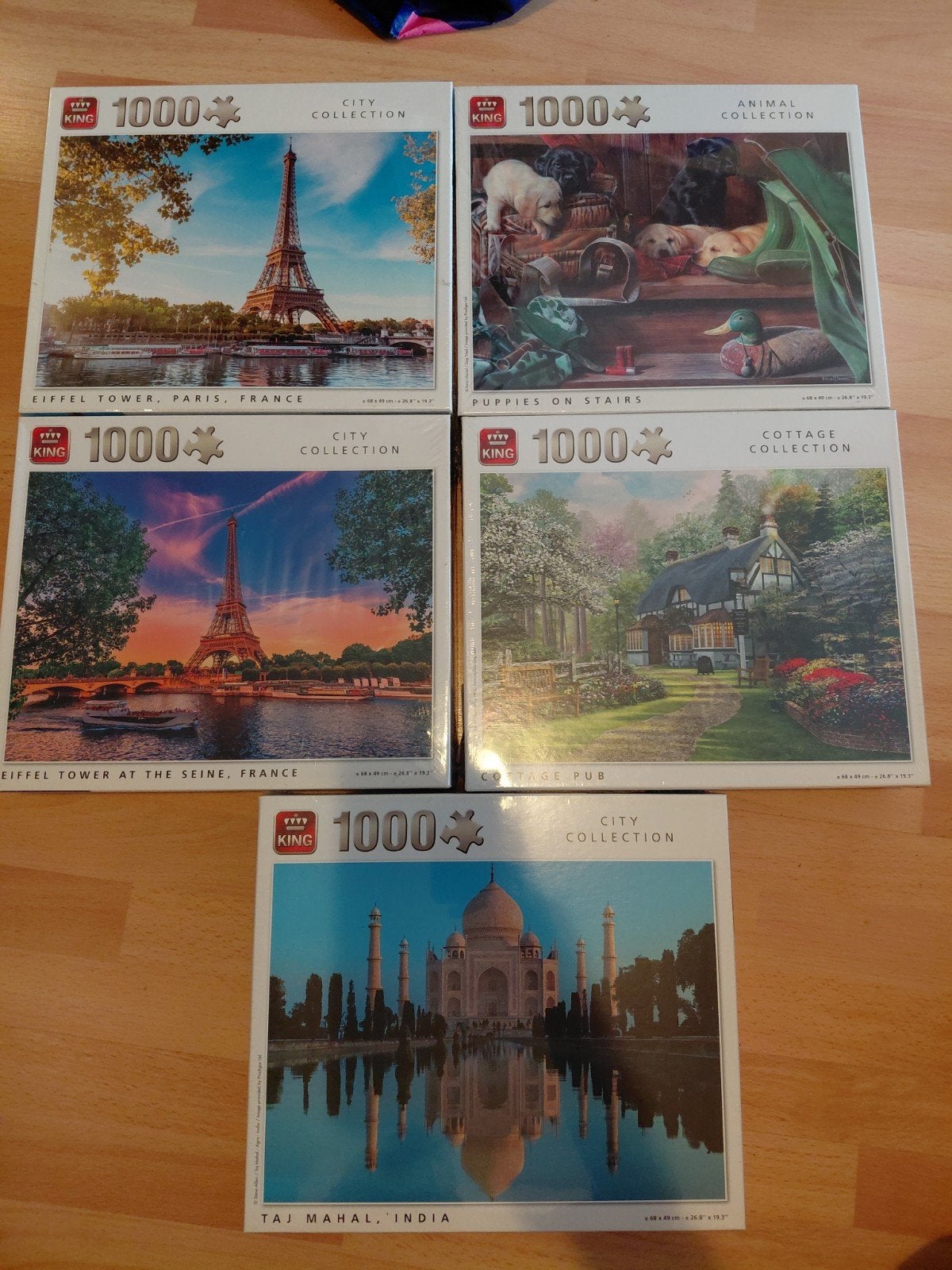 King puzzels nieuw in seal cellofaan 10 euro voor alle 5, Hobby en Vrije tijd, Denksport en Puzzels, Ophalen of Verzenden, 500 t/m 1500 stukjes