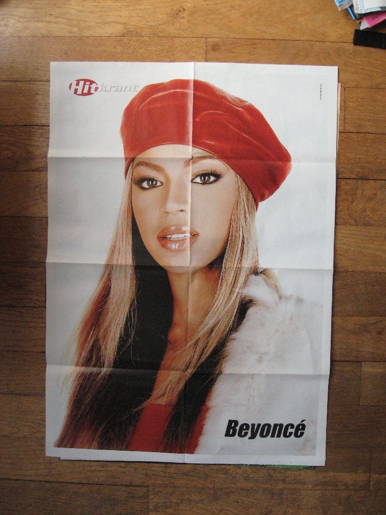 4 grote Posters Beyonce uit Hitkranten van 2003-2009, Verzenden, Poster, Artwork of Schilderij