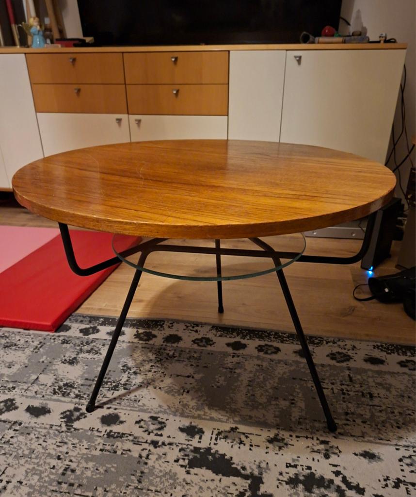 Zeldzaam Rietveld Kembo 'De Mug' salontafel, Ophalen, Gebruikt, 50 tot 100 cm, 50 tot 100 cm